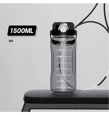 1.5L-2L Summer Large Capacity Kettle, Double Drinking Cup, Outdoor Sports Fitness Water Bottle, Straw Cup Drinking Utensils