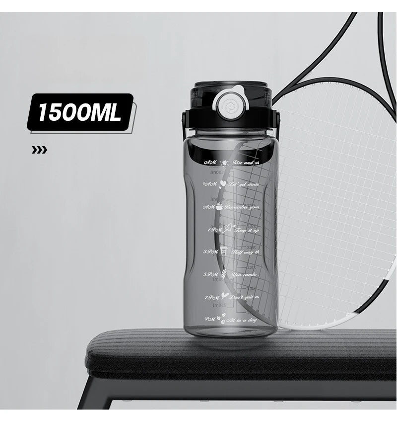 1.5L-2L Summer Large Capacity Kettle, Double Drinking Cup, Outdoor Sports Fitness Water Bottle, Straw Cup Drinking Utensils