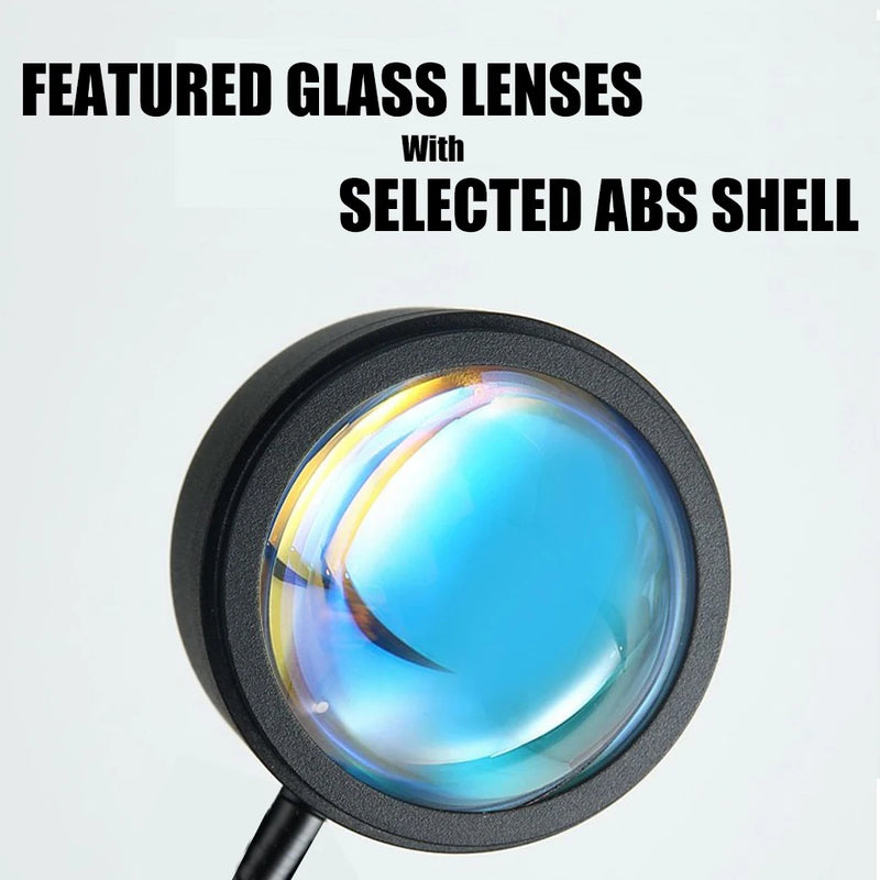 RnnTuu Led USB Sunset Lamp Projector Home Decor Night Light Portable Mood Light For Living Room Wall Photography Neon Lights