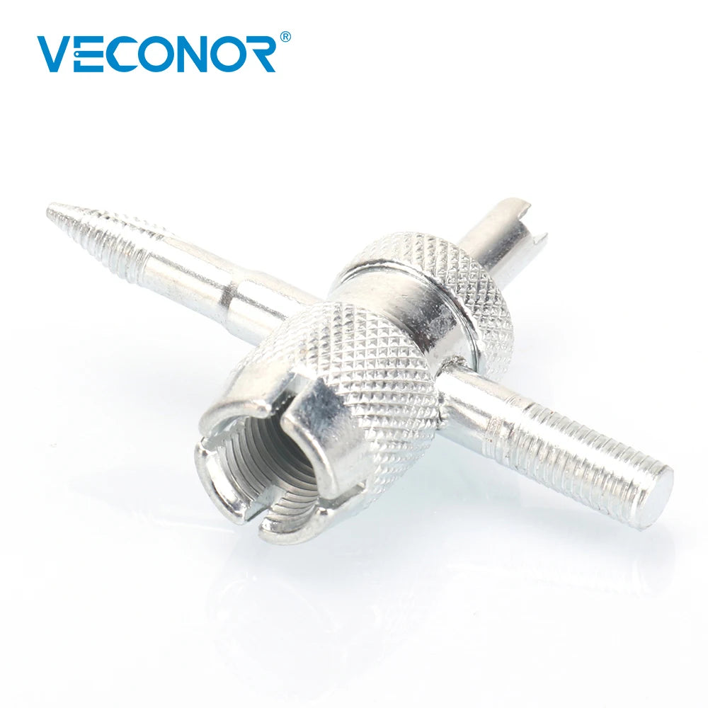 4-in-1 Tire Valve Stem Removal Tool Valve Stem Puller Tire Repair Tool Valve Core Removal Tool Tire Cleaning Tool