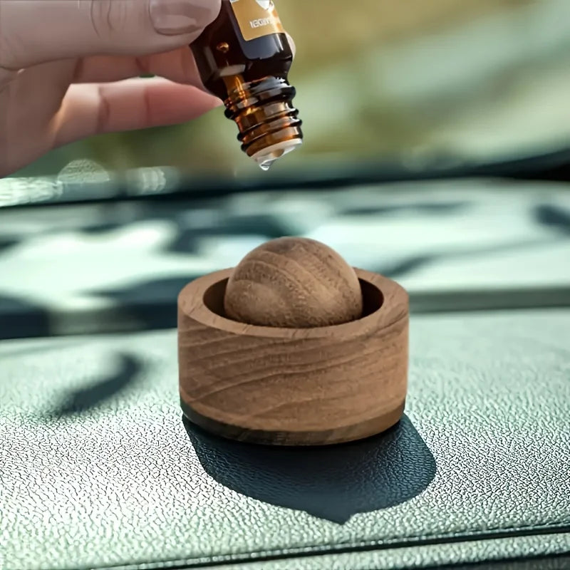Difusor de Óleos Essenciais para Carro e Casa – Mini Difusor de Madeira com Fragrância Natural, Ideal para Quarto, Sala de Estar e Banheiro