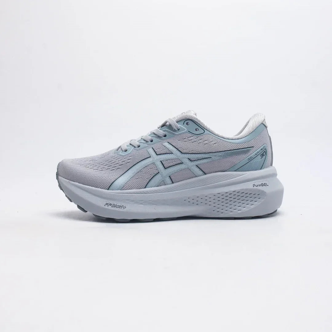 Zapatillas de running Asics Gel Kayano 30 para mujer, color negro, caña baja, antideslizantes, transpirables y ligeras.