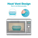 Collapsible Silicone Food Storage Container,Bento Lunch Boxes For Kitchen, Microwave Safe. Foldable Design Saves Your Space.