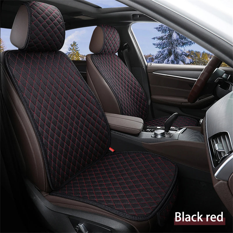 Universal Flax Car Seat Cover Front Rear Cushion Comfortable Breathable Protector Mat Four Season Pad Auto Interior Accessories