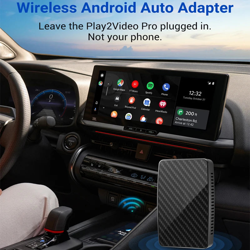 OTTOMOTION Android Ai Box Wireless CarPlay Adapter Android Auto Built in Youtube Netflix Tiktok IPTV for Car with Wired Carplay