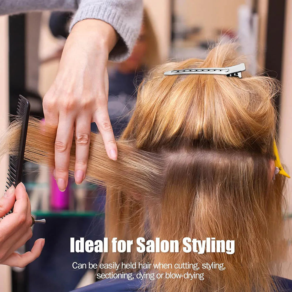 Grampos de cabelo de metal para mulheres, grampos de cabelo prateados para estilo, seccionamento, 24/30/50 peças, clipe de jacaré para cachos longos e grossos, faça você mesmo