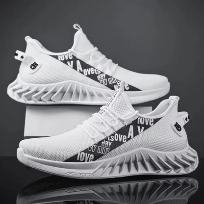 Zapatillas deportivas informales transpirables de malla para hombre, de suela suave, de primavera y otoño, con diseño de coco, a la moda.