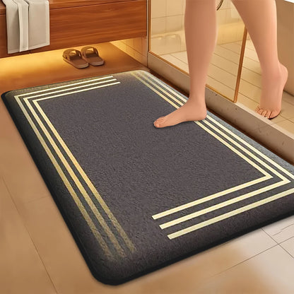 Thickened light luxury bathroom absorbent floor mat non-slip mat shower room soft foot mat entrance mat