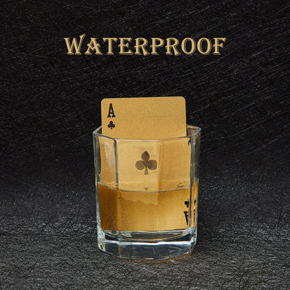 24K Gold Waterproof Playing Cards Plastic Poker Game PET Table Games Halloween Christmas Family Game Nights Board Game Gift