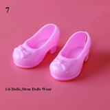 1Pair 1/3 1/6 Doll Shoes Fashion Female Doll Boots Plastic Doll Multistyles Long Knees Boots Fit Foot Length 2cm Dolls Shoes