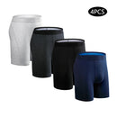 4pcs long boxers for men underwear plus size Men's panties sexy long leg underpants cotton Mens boxer shorts fashion male Trunk