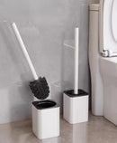 Escobillero de lujo con carcasa metálica, soporte para escobillero de pared, sin ángulo muerto, herramientas de limpieza para el hogar, accesorios de baño