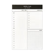 Mini daily checklist planner. Desk time schedule. Office/school notebook/planner. Stationery weekly planner.