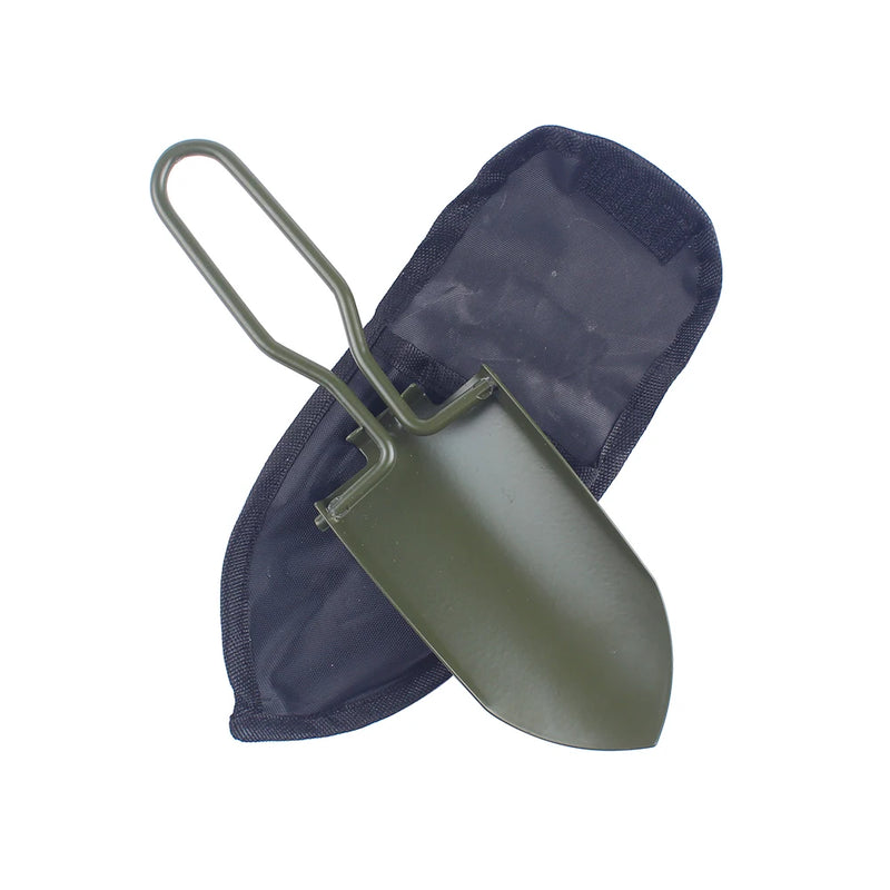 Mini Stainless Steel Garden Tools Collapsible Folding Shovel Camping Spade Gardening Tool Cloth Package