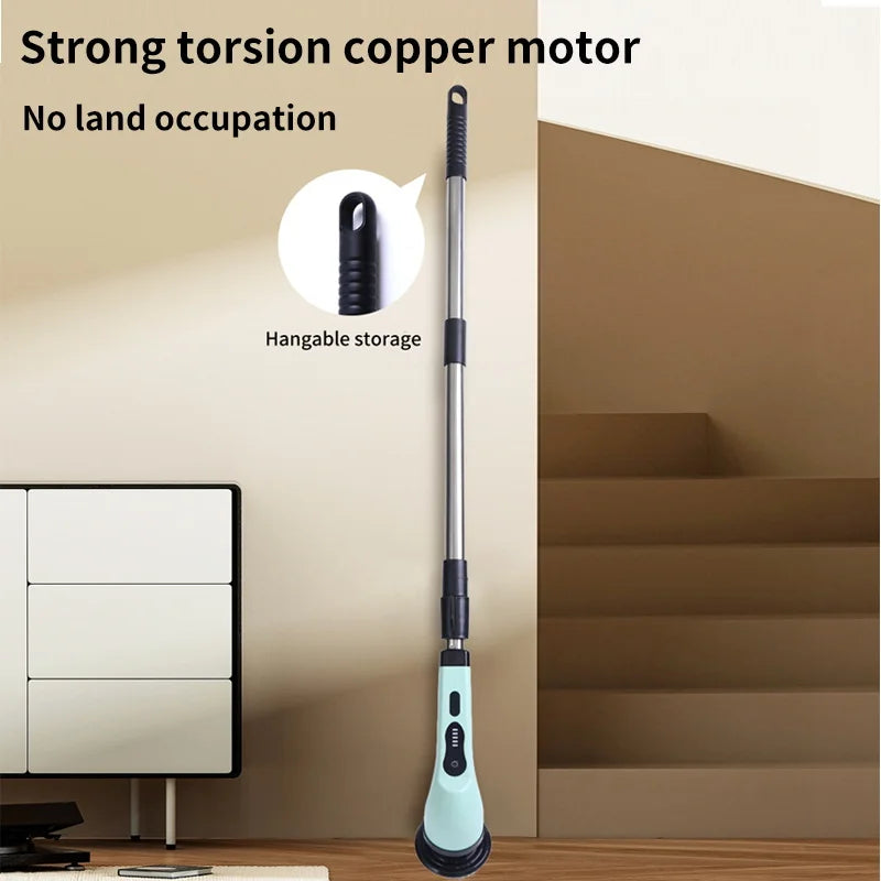 Cepillo de limpieza eléctrico 9 en 1, fregador giratorio eléctrico, herramientas de limpieza eléctricas, aparatos de limpieza para salón, cocina y baño.