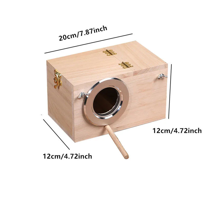 High Quality Wooden Bird Cage Nesting Box Breeding Hatching Nest for Parakeet Budgies Cockatiel Finch Lovebird Parrot Birdhouse
