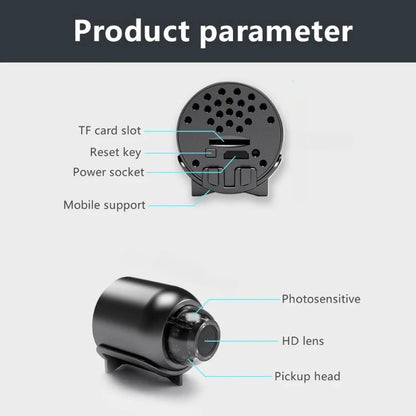 Minicámara inalámbrica X5 de 1080P para vigilancia, videocámara de seguridad con visión nocturna y detección de movimiento, monitor para casa inteligente.
