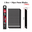 Deli 10pcs/box Knife Blade 9mm 18mm SK5 Metal Blades for Home School Supplies Art Craft Paper Box Cutting Utility Knife Tool