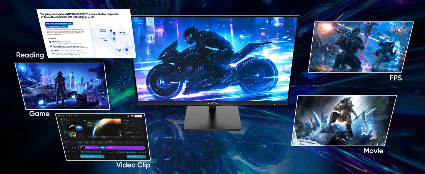 ARZOPA 27inch Monitor 180Hz QHD 2K FastIPS FreeSync Portable Gaming Monitor Second Screen M1RC