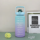2025 Spring/Summer 2L Large Capacity Outdoor Plastic Bouncing Straw Sports Water Bottle Leak-proof Portable Refill Cups