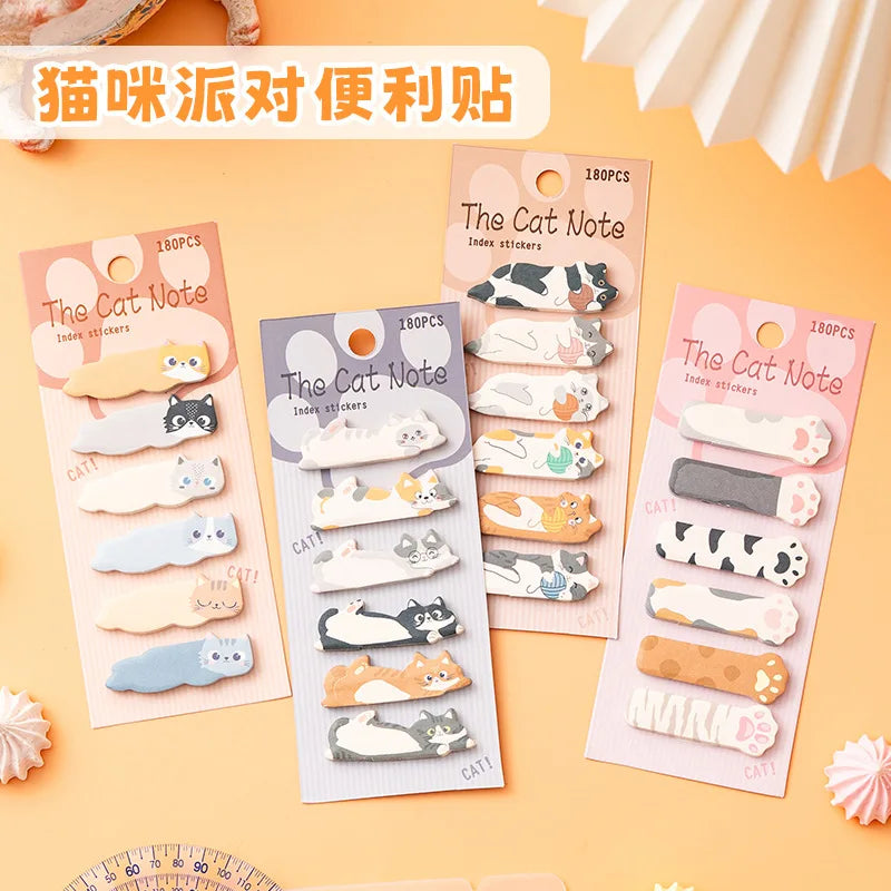 1 Set Stationery DIY Leisure Cat Series Cute Paper Memo Pad Sticker Post Sticky Notes Notepad School Office Supplies