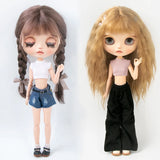 Blythe Clothing Fashion Vest Tops Denim Shorts Casual Pants Belt Multicolor for Licca Azones Ob22 24 Ker YMY Doll Accessories