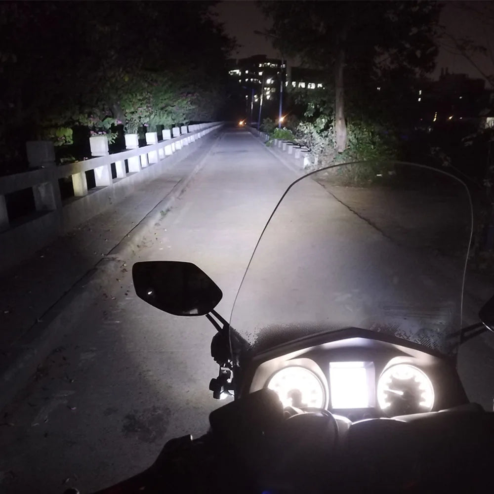 Motorcycle LED Auxiliary Lamp For BMW R1200GS F800GS ADV Yamaha MT07 MT09 CRF1000L Africa Twin Kawasaki Fog Lights Moto Lamp