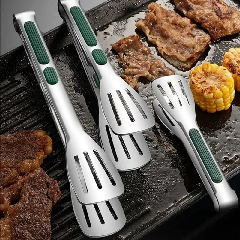 3/1Pcs Stainless Steel Food Tongs Meat Salad Bread Clip Barbecue Grill Buffet Clamp Non Slip Tongs Cooking Tools Kitchen Gadgets