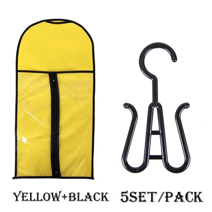 5/10 conjunto saco de armazenamento de peruca longa titular caso extensões de cabelo saco de armazenamento com cabide para peruca saco de armazenamento de extensão de cabelo com cabide