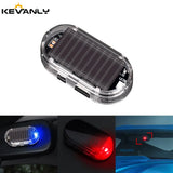 Car Fake Security Light Solar Powered Simulated Dummy Alarm Wireless Warning Anti-Theft Caution Lamp LED Blue/Red Flashing Light