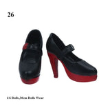 1Pair 1/3 1/6 Doll Shoes Fashion Female Doll Boots Plastic Doll Multistyles Long Knees Boots Fit Foot Length 2cm Dolls Shoes