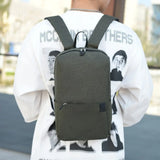 Portable Large Capacity Small Backpack Solid Color Waterproof Travel Bag Multiple Pockets Unisex School Bags Travel