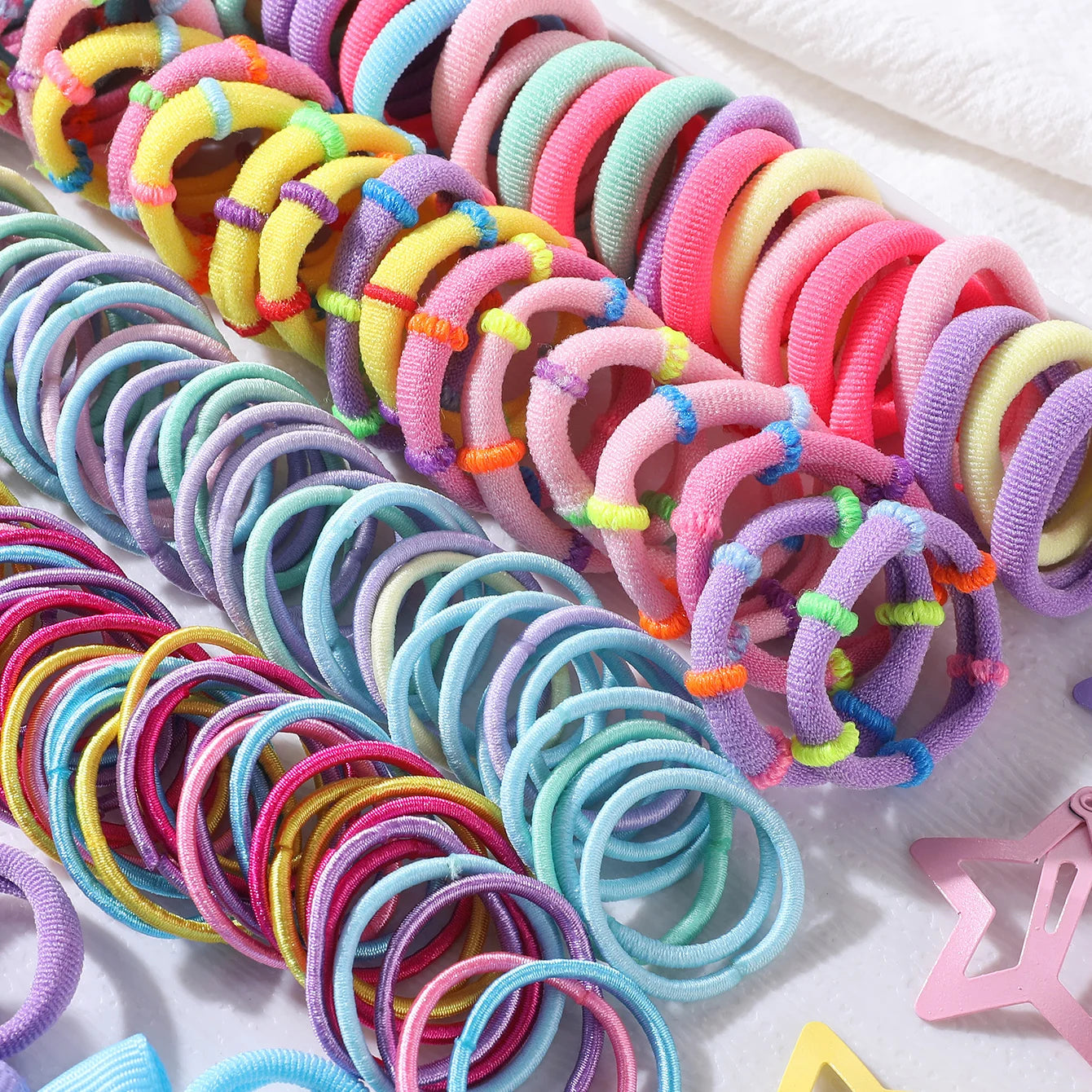 899Pcs Hair Accessories Set for Girls Elastic Rubber Bands Children Bow Hair Ties Headband Star Hair Clip Girls Hair Accessories