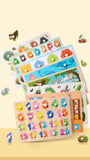 Toddler Wooden Peg 3D Puzzles Kids Toys Alphabet Montessori Education Learning Toys Great Preschool Gift for Girls and Boys