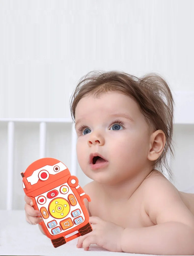 Baby Teething Toys Silicone Chew Teether Teethers for Babies Development Baby Rattle Newborn Infant Sensory Baby Toys 0-3-6-12 M