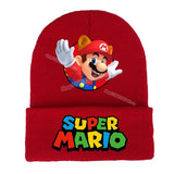 Super Mario Bros Knitted Cap Headgear Game Figure Winter Woolen Hat Cartoon Skullies Beanies Boys Girls Bonnet Birthday Gifts