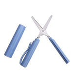 Tijeras portátiles con forma de bolígrafo, tijeras plegables creativas y seguras, herramienta multifunción para cortar papel, suministros para la escuela y la oficina.