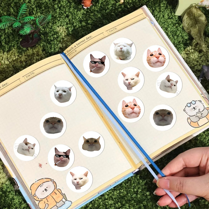 100pcs/500pcs Cartoon Meme Cat Stickers For School Reward Stickers Classroom Decor Encouragement Sticker For Student Teacher