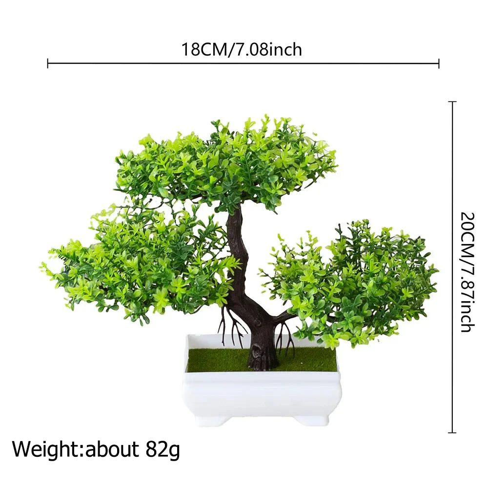 Artificial Plants Decoration Potted Bonsai Small Tree Pot Fake Plant Potted Zen Garden Ornaments Table Home Room Decoration