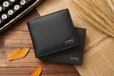 100% Genuine Leather Men Wallets Premium Product Real Cowhide Wallets for Man Short Black Walet Portefeuille Homme