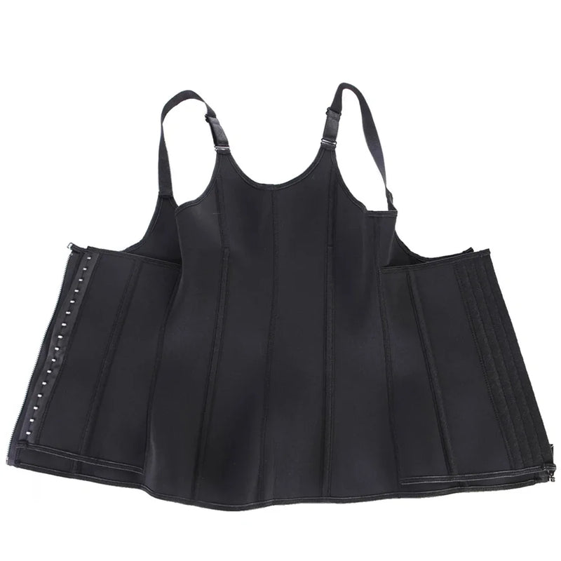 Camiseta sin mangas moldeadora de cintura para mujer, con cremallera, moldeadora de cuerpo, control de abdomen, ropa interior deportiva para mujer