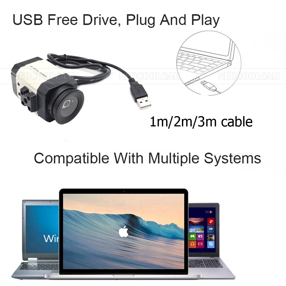 NEOCoolcam HD 4K Autofocus USB Webcam 3264 x 2448 MJPEG UVC 8MP IMX179 Video Live PC Camera for Meeting Document Scanning