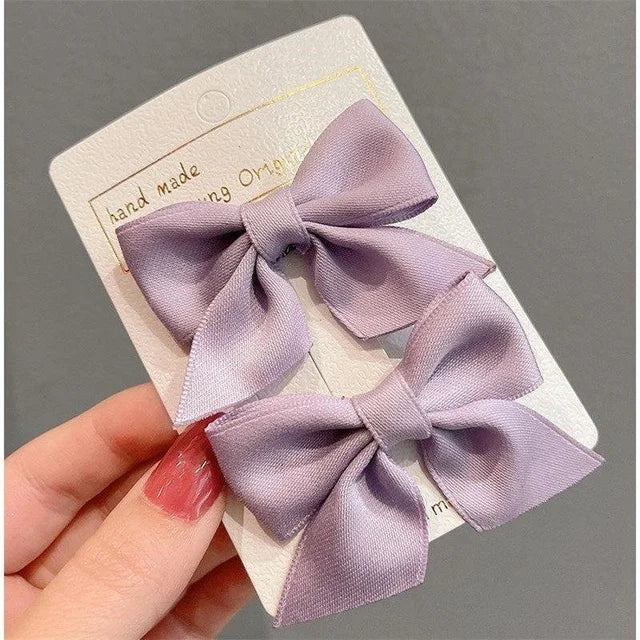 2 Piece Bow Hair Clip Elegant Flower Hair Clips para Crianças Senhoras Set Hairpin Hair Acessórios Estilo Coreano Acessórios Bair