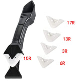 Caulking Finisher Tool Set, 5 in 1, Silicone Scraper, Smooth Sealant, Grout Kit, Floor Mold Removal, Hand Tool Set