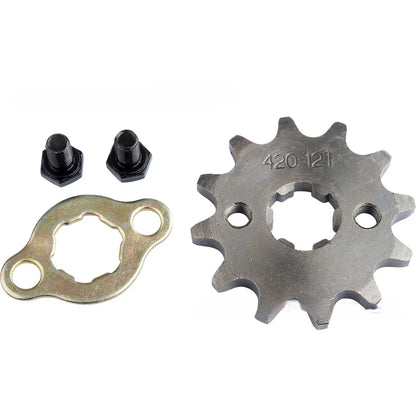 Roda dentada do motor dianteiro para Pit Dirt Bike, Acessórios de substituição, 420, 10, 12, 13, 14, 15, 16, 17, 18, 19 Dente, 17mm, 70cc, 110cc, 125cc