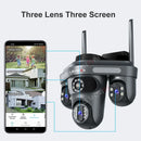 LS VISION 15MP Three Screen WiFi Camera Outdoor Three 360°Rotation PTZ IP Camera Human Auto Tracking Video Surveillance Cam CCTV