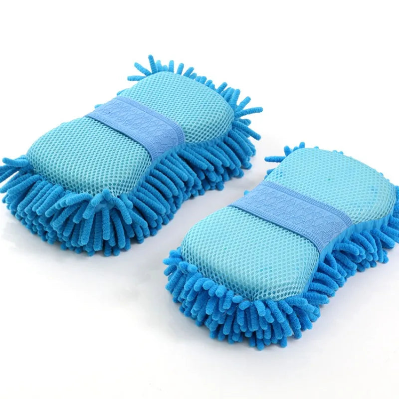 2Pcs Coral Car Wash Mitts Car Cleaning Sponge Care Detailing Brushes Auto Gloves Styling Car Cleaning Tools Auto Accessories