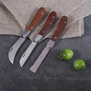 Folding Grafting Knife Grafting Tools Bonsai Pruning Knife Professional Garden Seedling Fruit Tree Cutter with Wooden Handle
