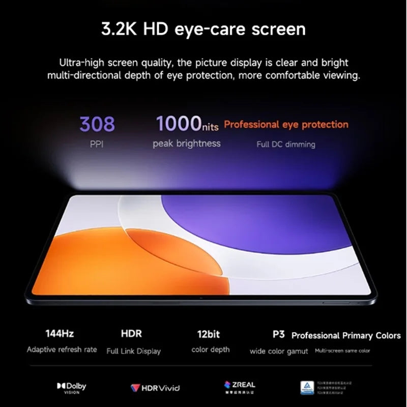 Xiaomi Tablet Xiaomi Pad 7S Pro 12.5 2025 12.5"3.2K XRing O1 processor 12GB+512GB Xiaomi HyperOS 2 system 10610mAh Tablet PC