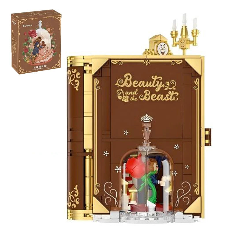 Dream Princess 3D Storybook Building Blocks Books Anime Film MOC Bricks Toys Cute Fairy Tales Model Children Girl Birthday Gifts
